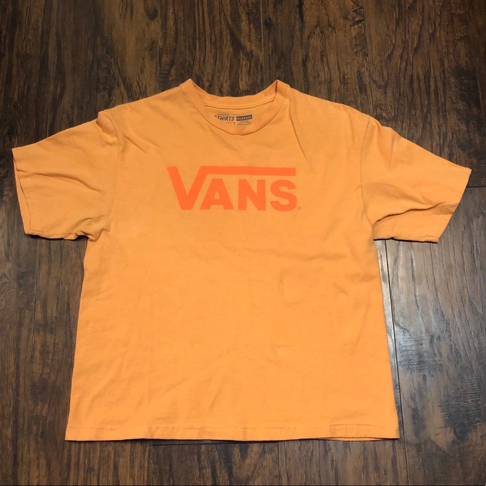 Vans Orange Branded T-Shirt Size Medium